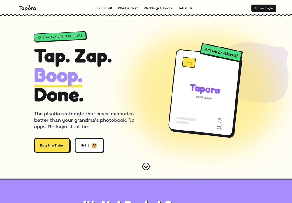 Tapora interface